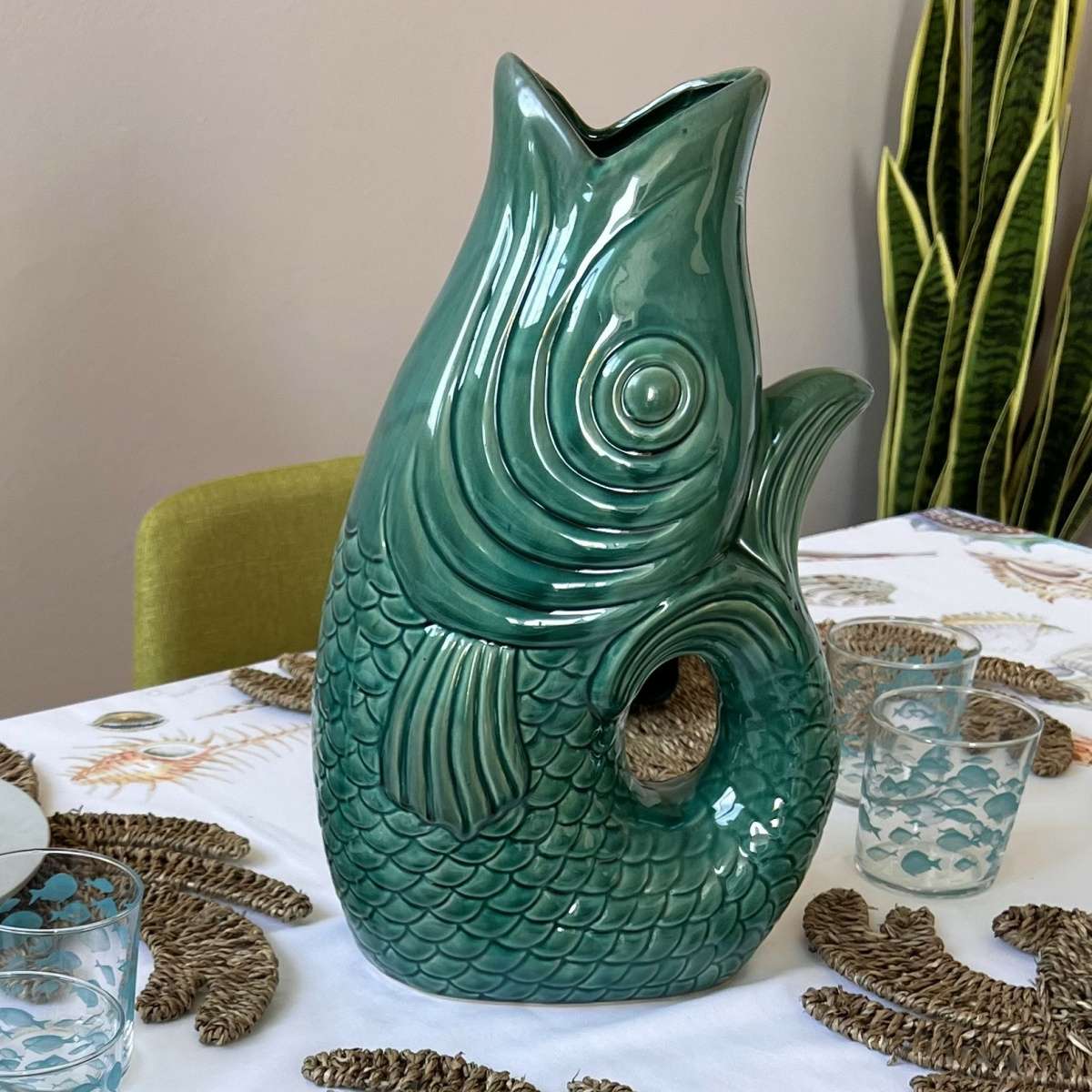 Immagine del prodotto Vaso corpo Pesce Emerald  verde 24x16.5xh39.5cm | Côté Table