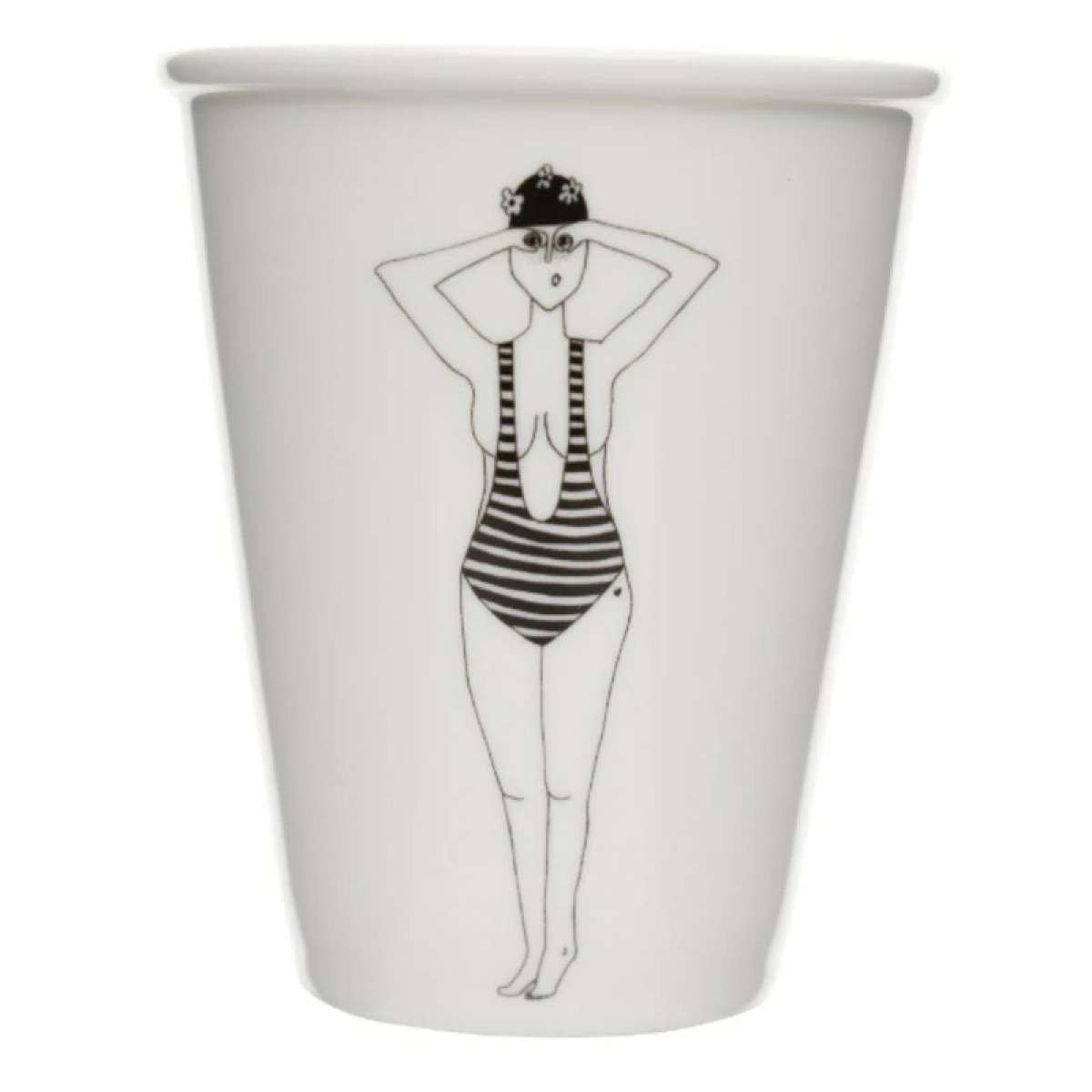 Immagine del prodotto Cup in Porcellana Swimmer ø 8x9,5 h | Helen B.