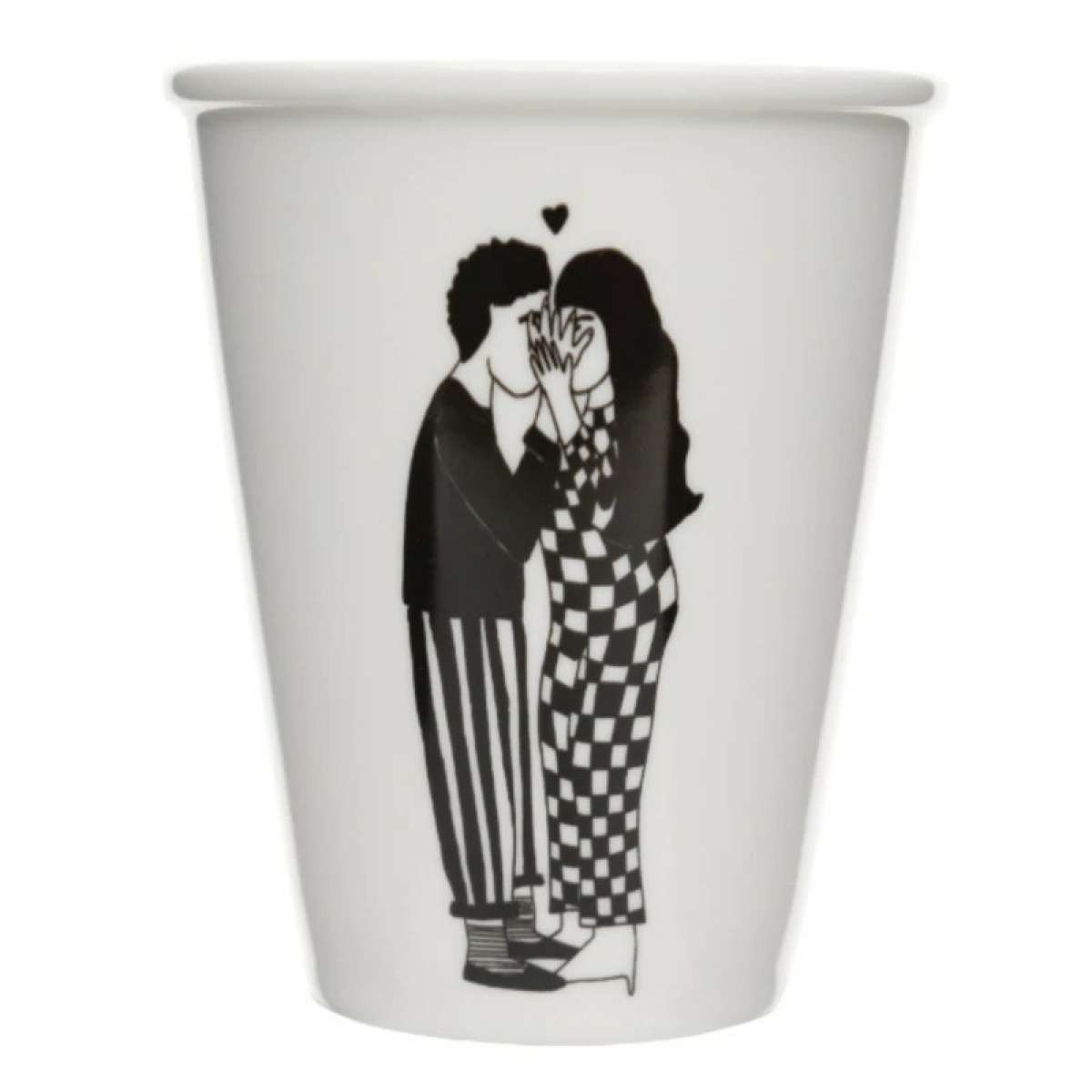 Immagine del prodotto Tazza Bicchiere Secret Kissers in Porcellana ø8xh9,5 cm | Helen B.