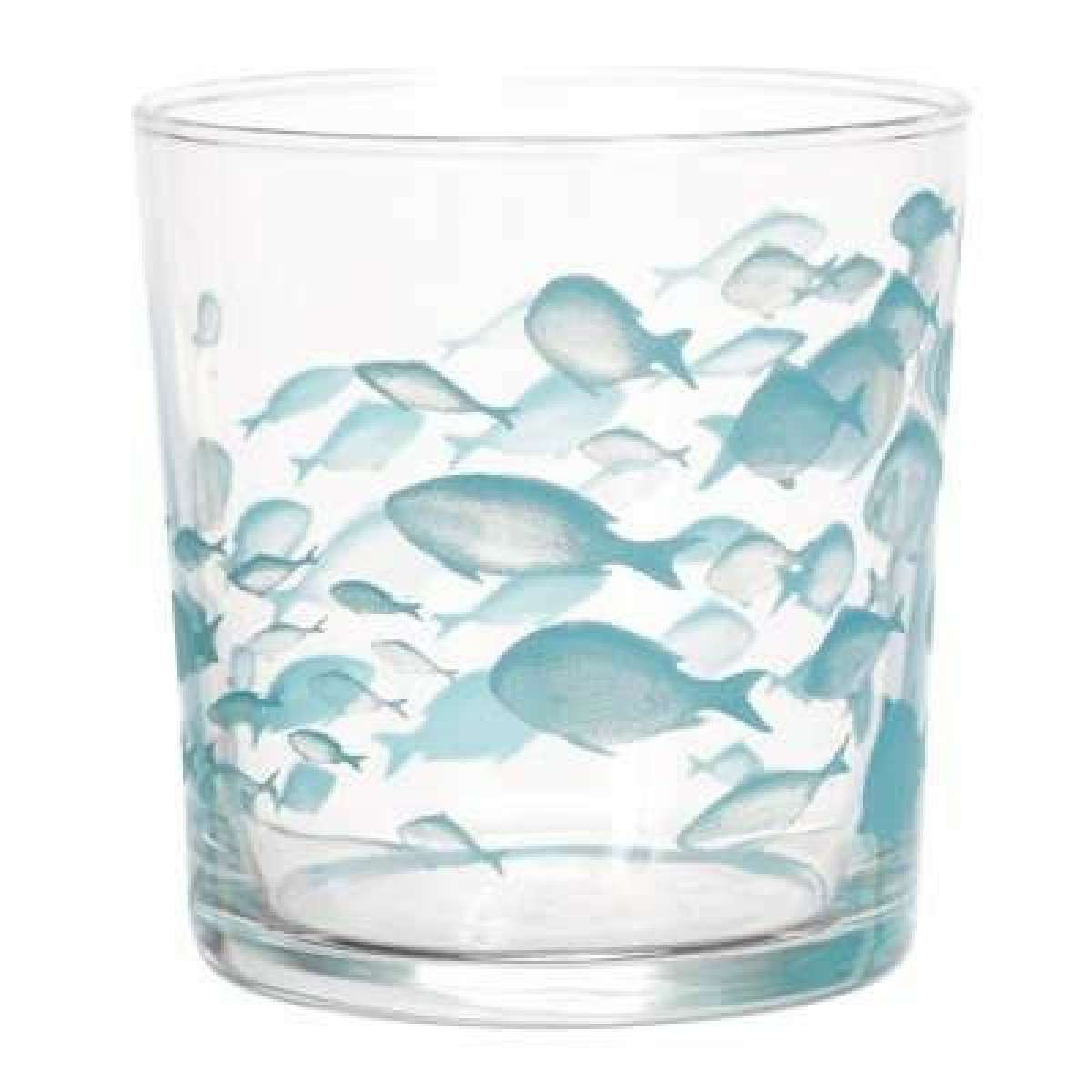 Immagine del prodotto Set
 2 Bicchieri in vetro temperato Poissons 
Bleu 35.5 cl | Côté Table