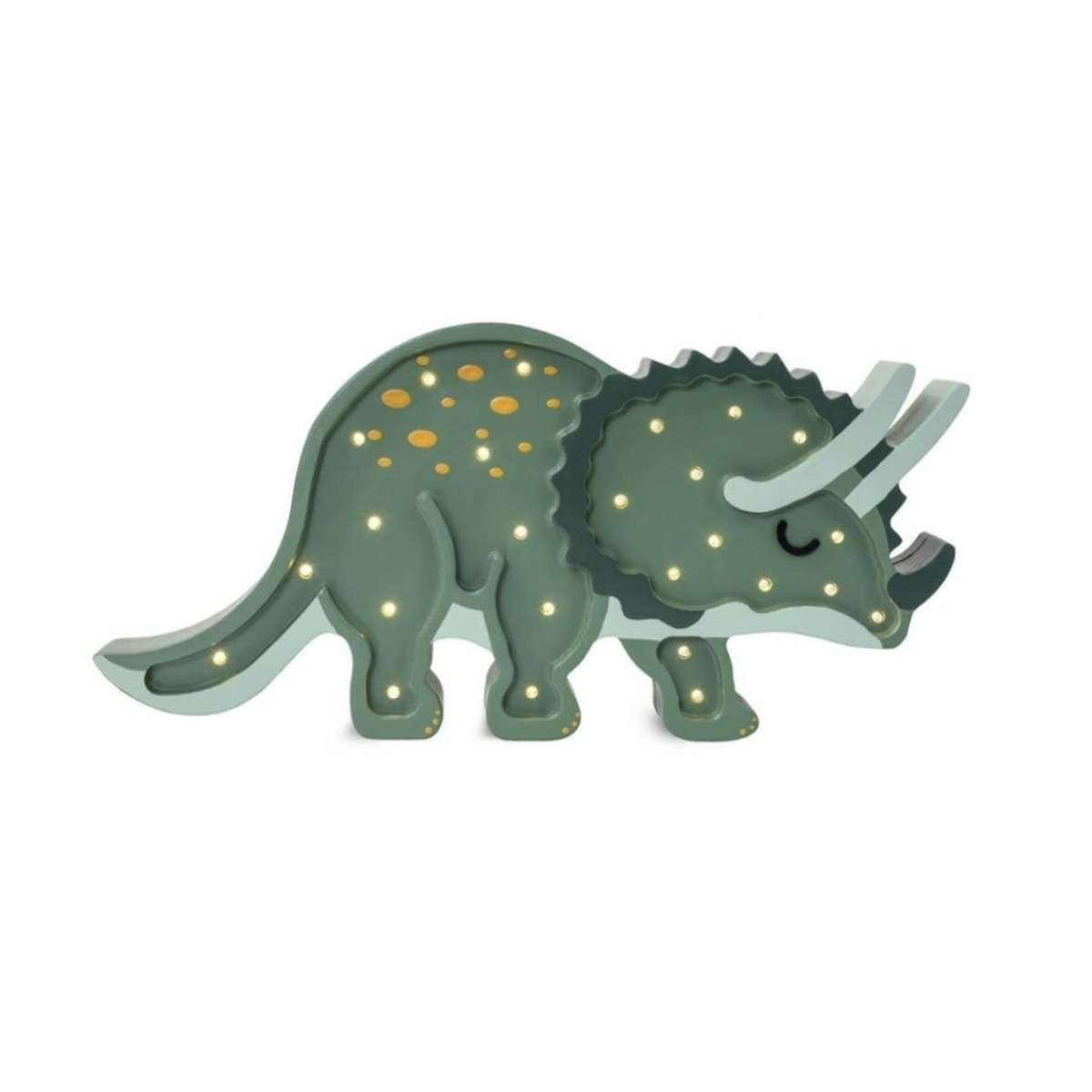Immagine del prodotto Lampada in Legno Dino Triceratopo Military Green | Little Lights