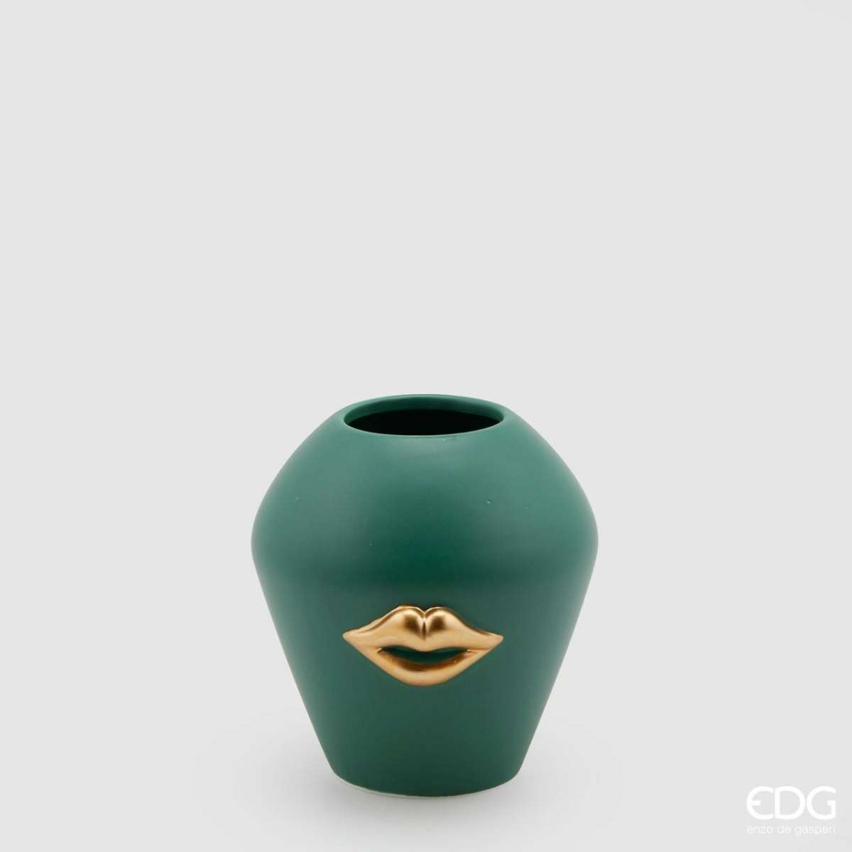 Immagine del prodotto Vaso Kiss palla in ceramica Verde h15 x ø14 cm | EDG Enzo De Gasperi