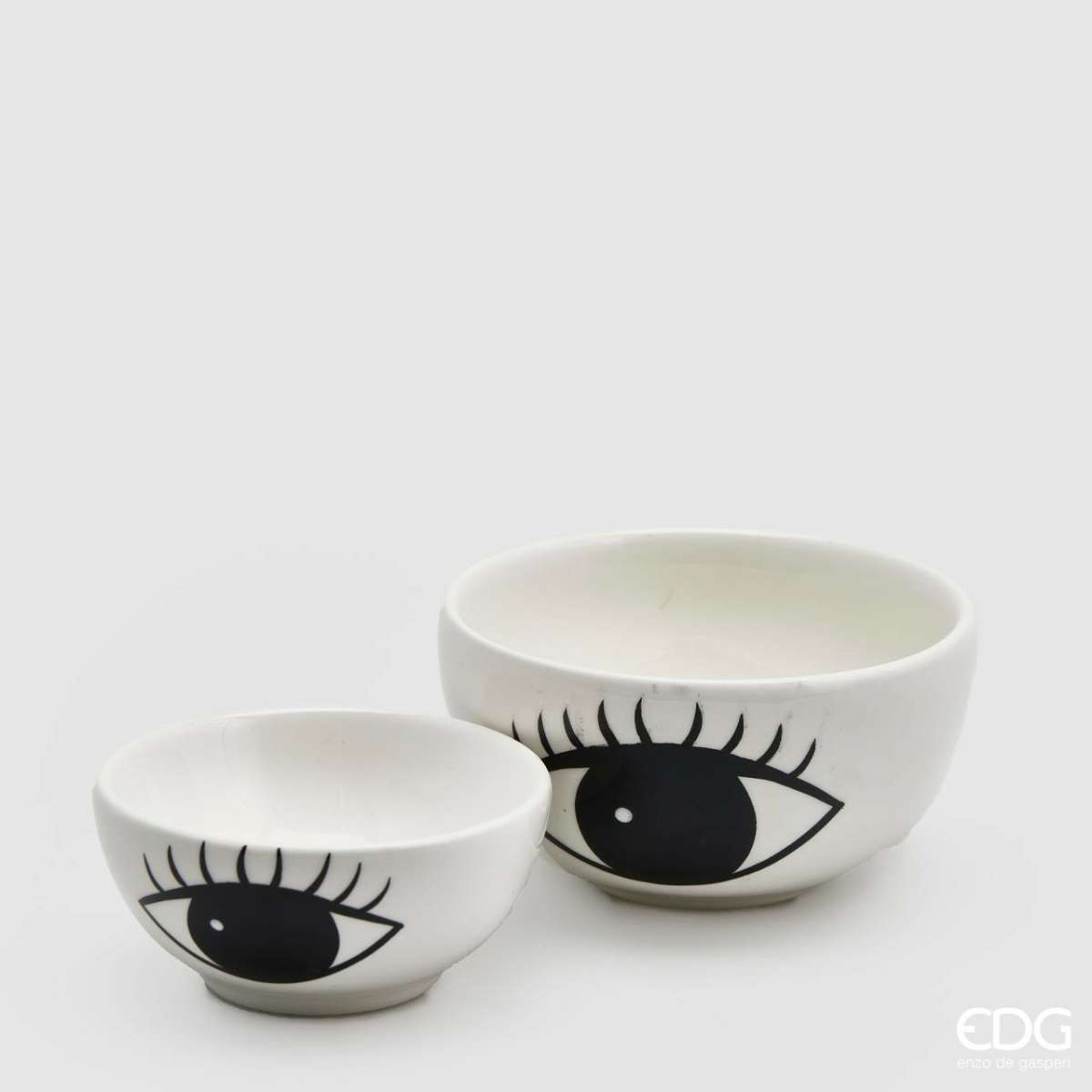 Immagine del prodotto Set 2 Ciotole Occhio in Ceramica ø13 cm - ø10,5 cm | EDG Enzo De Gasperi