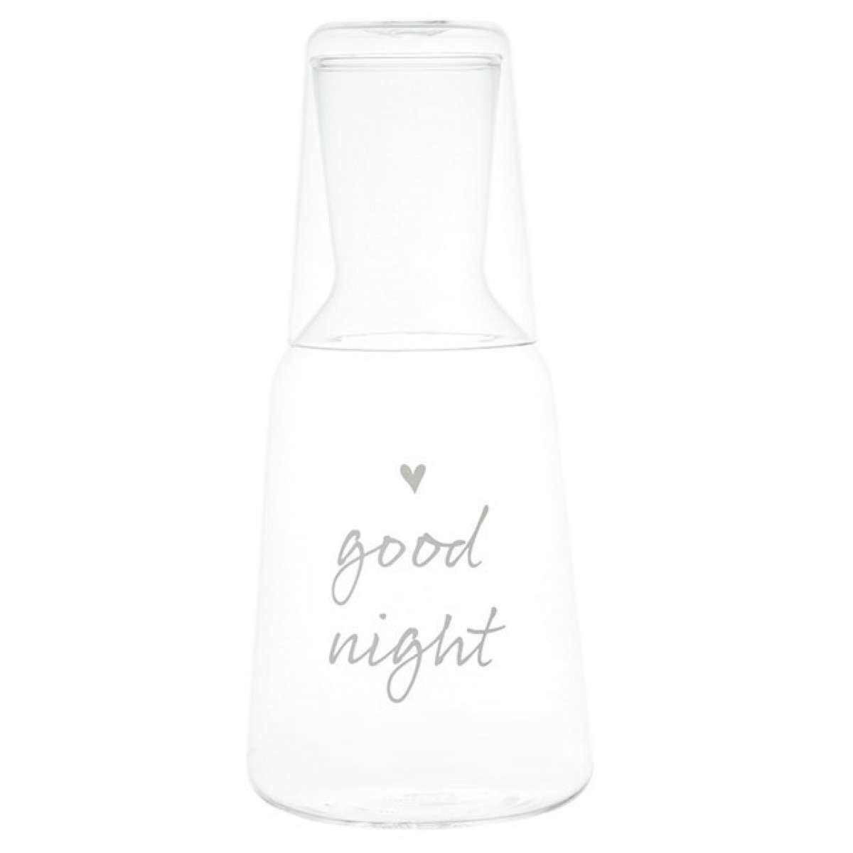 Immagine del prodotto Bottiglia in vetro borosilicato con Bicchiere Good Night | Simple Day