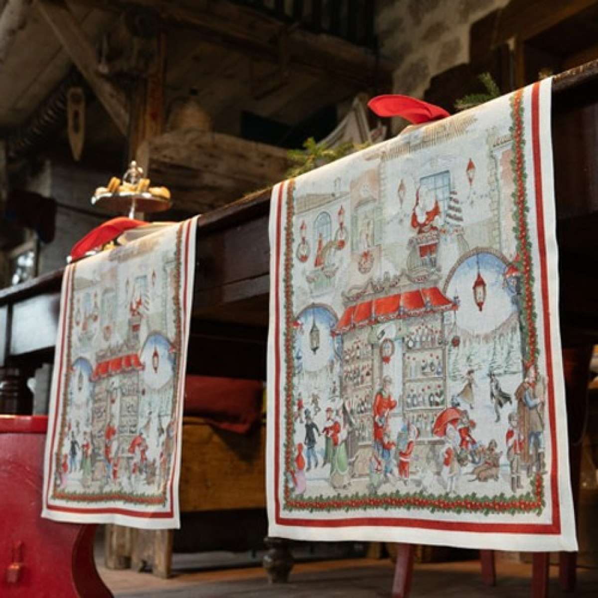 Immagine del prodotto Runner Natalizio Christmas Shopping in 100% Lino | Tessitura Toscana Telerie