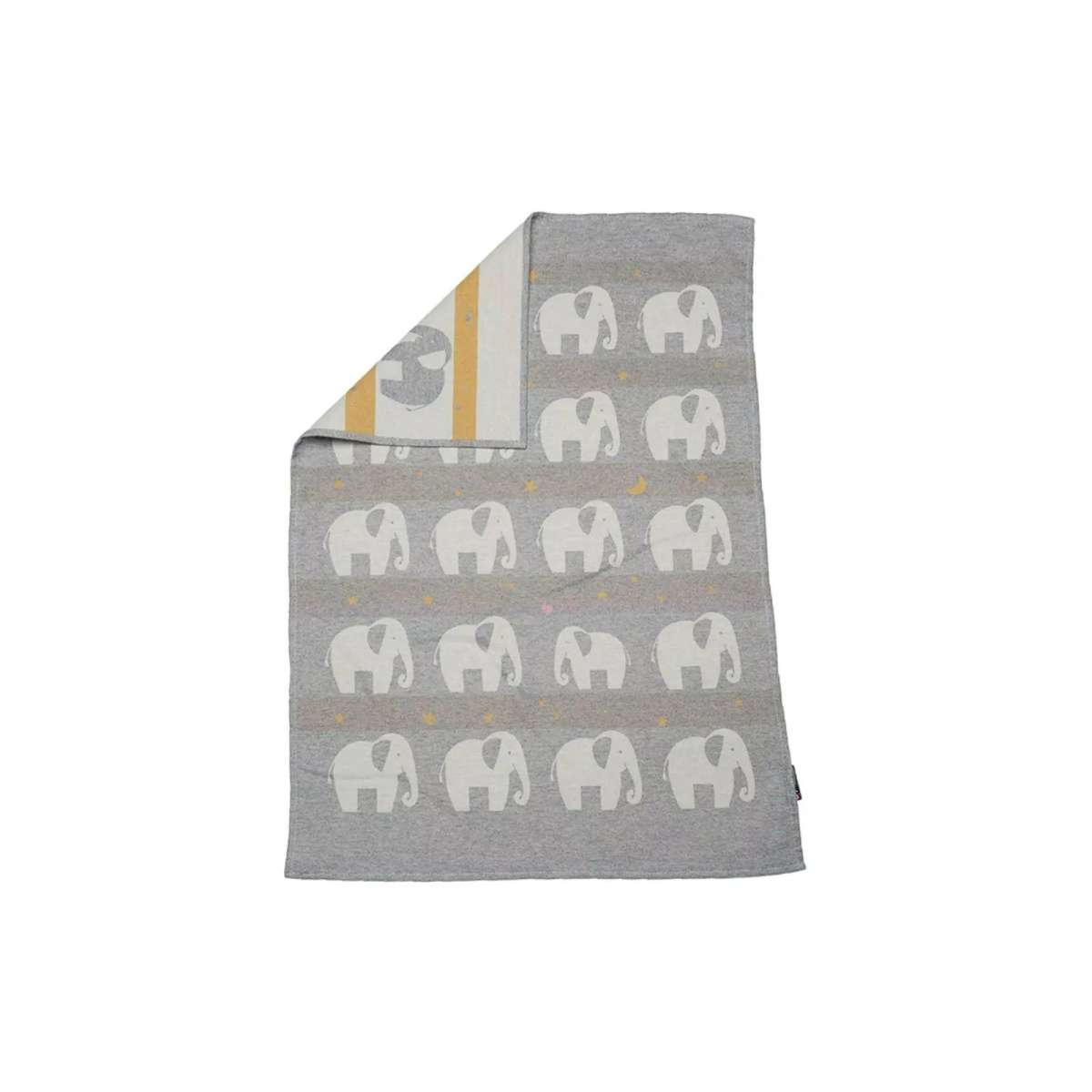 Immagine del prodotto Copertina Baby Elephants double face in cotone 65x90 cm (2 Colori) | David Fussenegger
