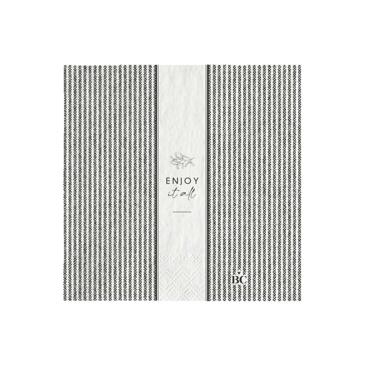 Immagine del prodotto Tovaglioli di Carta Stripes Enjoy it All 12,5x12,5 cm | Bastion Collections