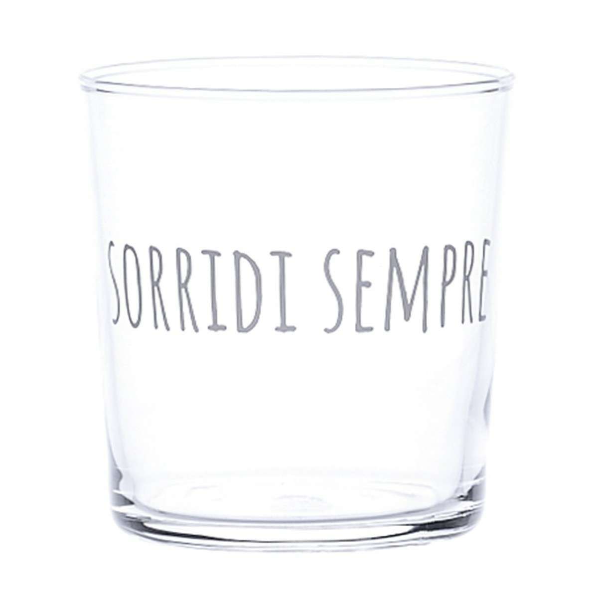 Immagine del prodotto Set 2 Bicchieri in vetro temperato Sorridi Sempre 35.5 cl | Simple Day