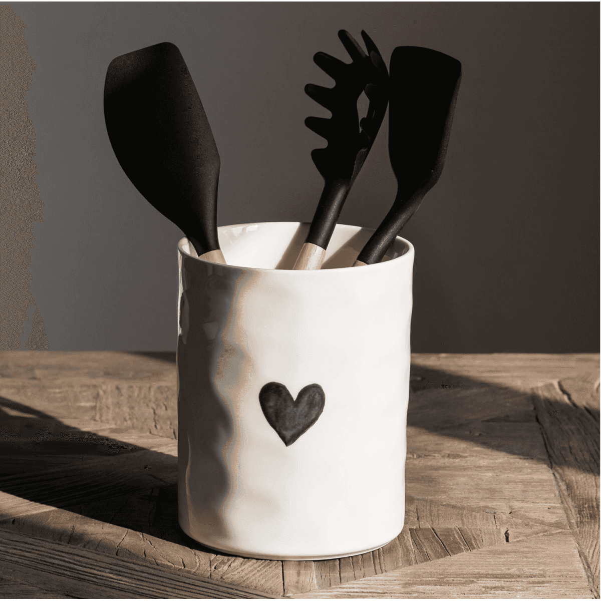 Immagine del prodotto Portamestoli in Ceramica Cuore Grigio | Simple Day