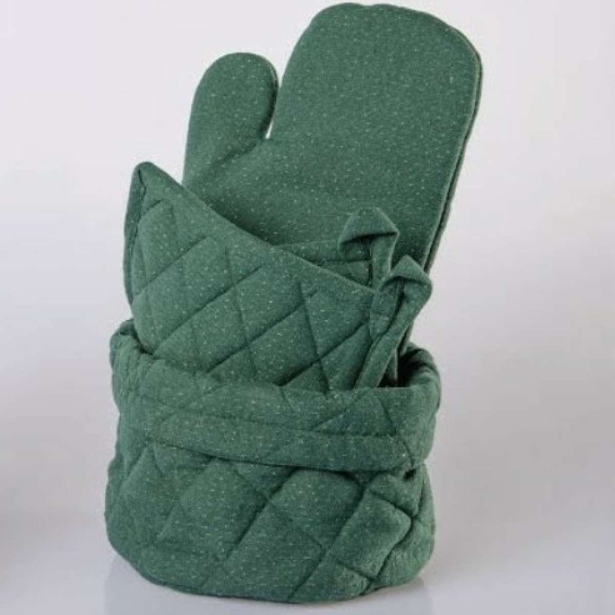 Immagine del prodotto Gift Box Cesto in cotone Guantone + Coppia Presine Line Lurex (2 colori) | Pietro Zanetti Home
