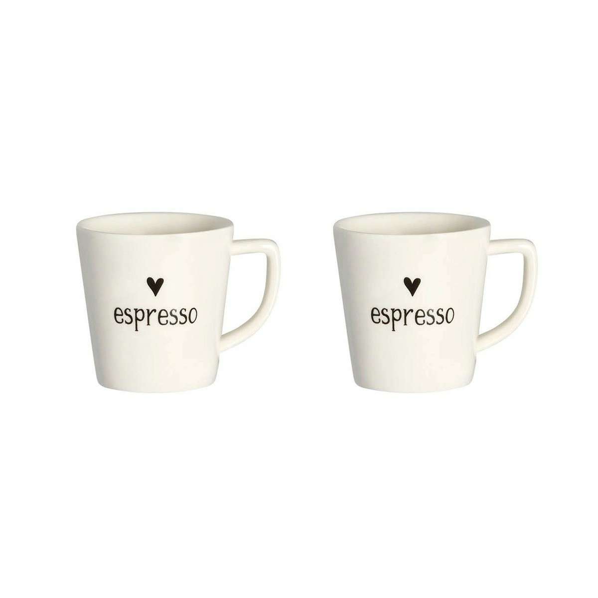 Immagine del prodotto Set 2 Tazzine Espresso in Ceramica Espresso 5.5xh6 cm | Simple Day