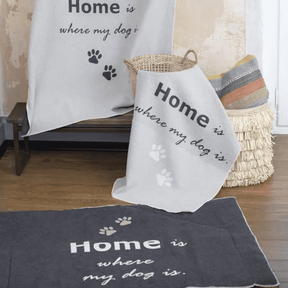 Immagine del prodotto Coperta per Cani Home is where my Dog is 70x90 cm in Cotone cm | David Fussenegger