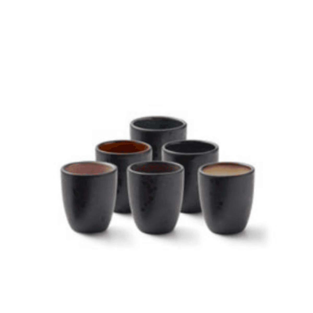 Immagine del prodotto Set 6 Bicchierini Espresso in ceramica Dark interno colorato | Bitz