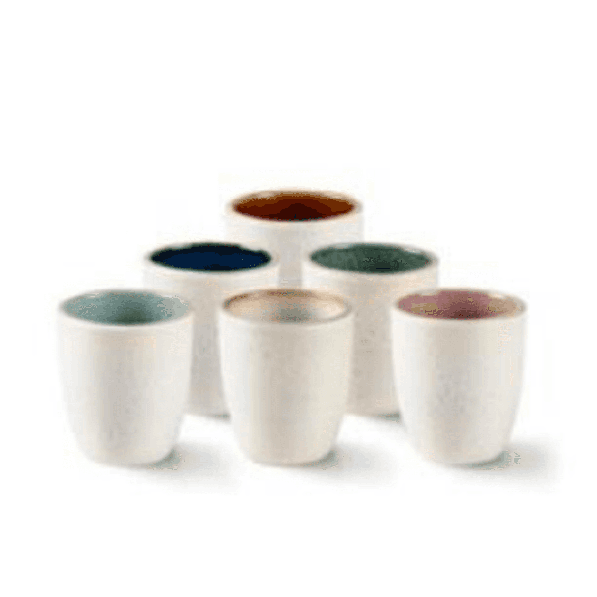 Immagine del prodotto Set 6 Bicchierini Espresso in ceramica Light interno colorato | Bitz