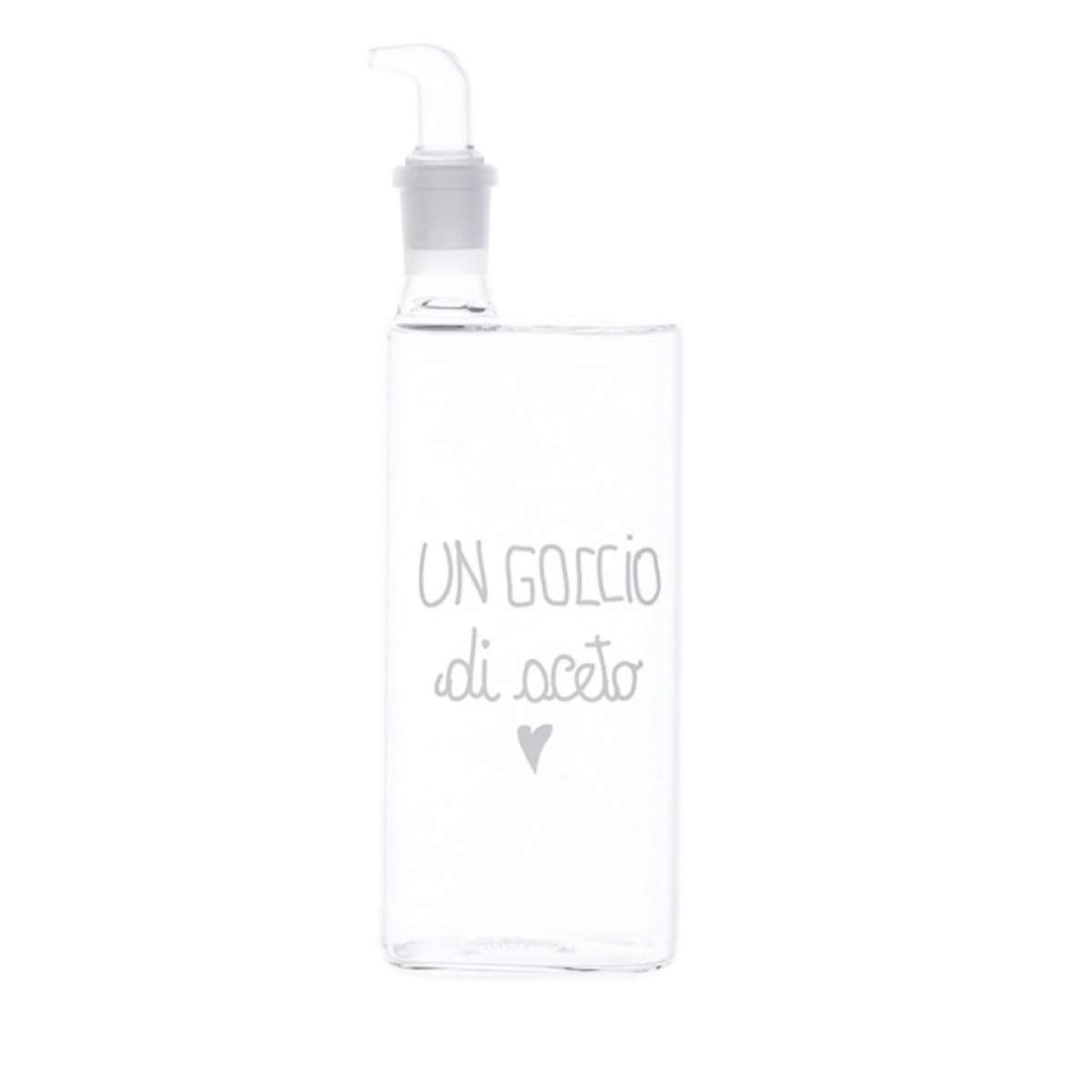 Immagine del prodotto Bottiglia in Vetro Un goccio di Aceto Cuore 400 ml | Simple Day