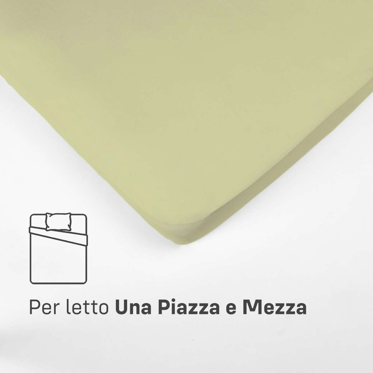 Immagine del prodotto Sotto con Angoli UNA PIAZZA E MEZZA in Cotone Jersey Elasticizzato | Pietro Zanetti Home