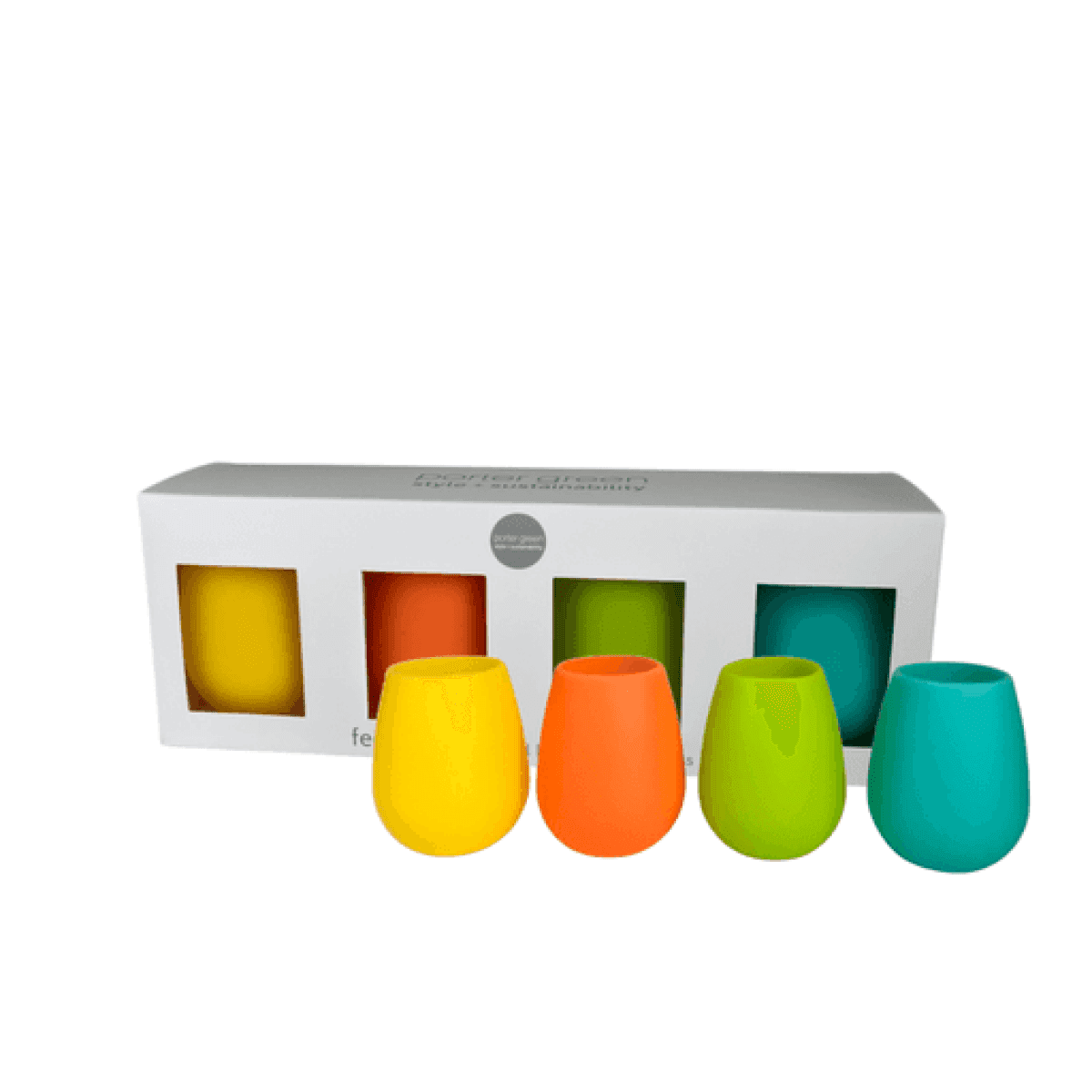 Immagine del prodotto Family Pack 4 Bicchieri Fegg Multicolor in Silicone | Pietro Zanetti Home