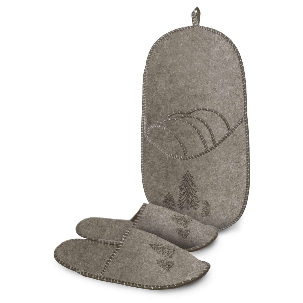 Immagine del prodotto Pantofole per Ospiti, set di 4 in feltro dis. Cervo (2 Colori) | Daunex