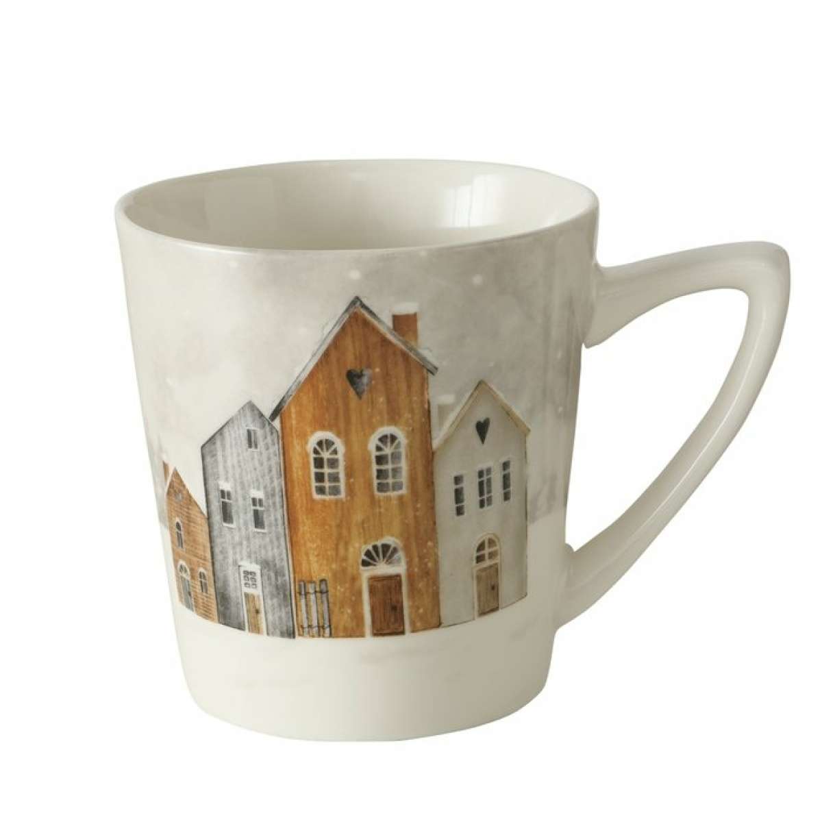 Immagine del prodotto Mug in ceramica Casette innevate 300 ml (2 colori) | Boltze