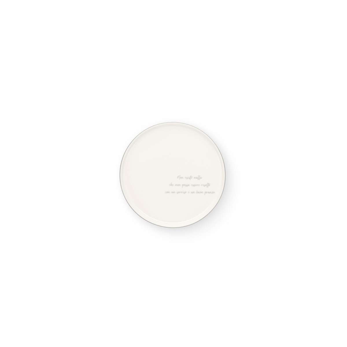 Immagine del prodotto Piatto Scritte Corsivo in Ceramica Ø 16,5 cm | Nuvole di Stoffa