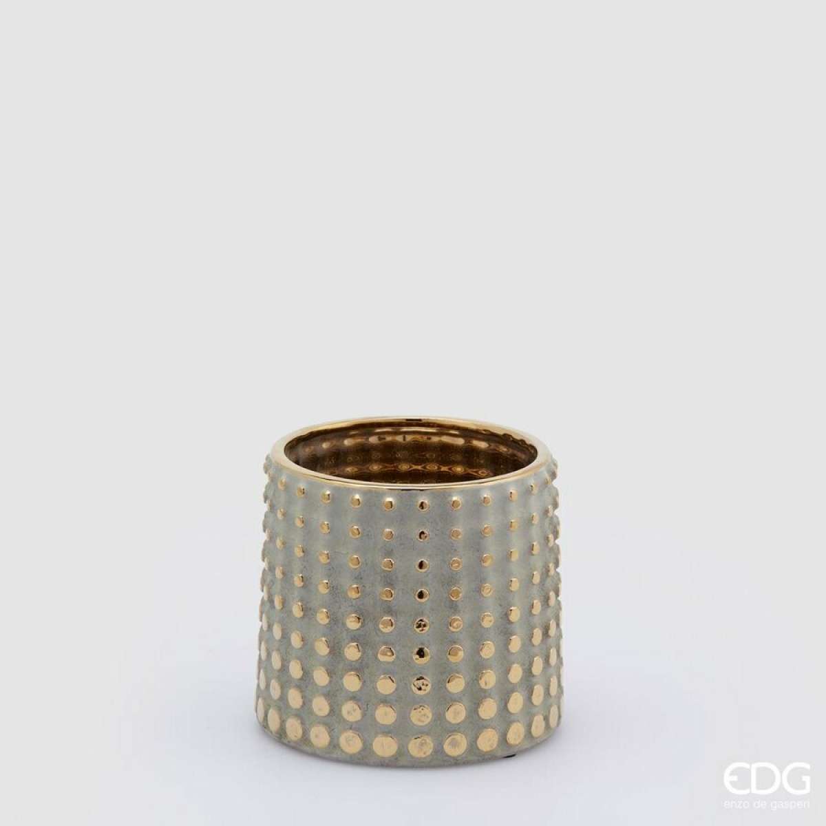 Immagine del prodotto Vaso Dots in Ceramica Oro (3 Misure) | EDG Enzo De Gasperi