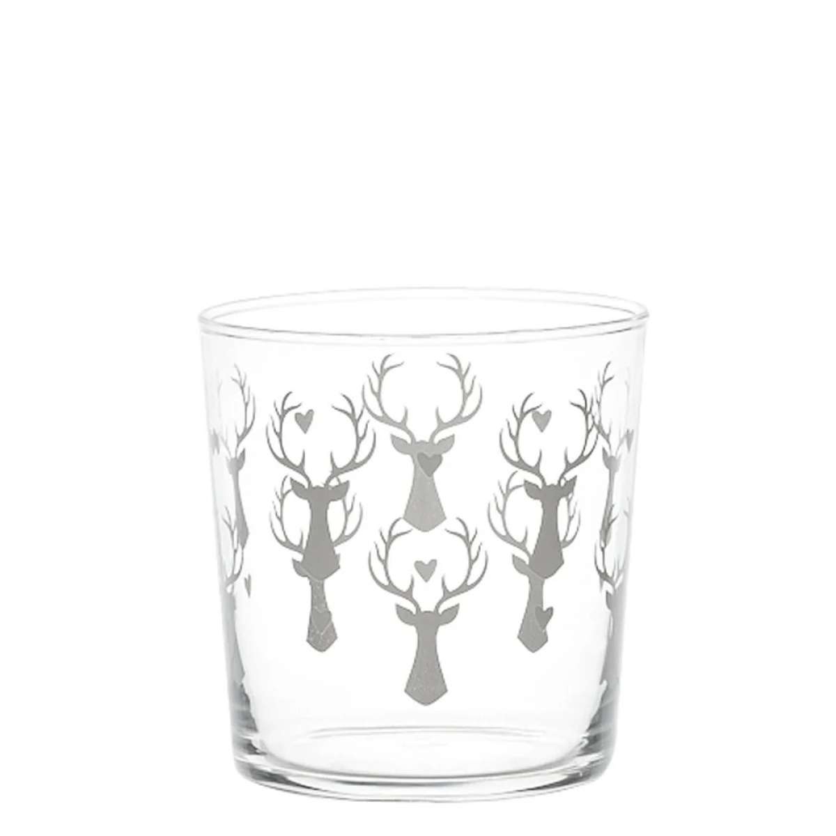 Immagine del prodotto Set 2 Bicchieri in vetro temperato Cervi Cuori 35.5 cl | Simple Day