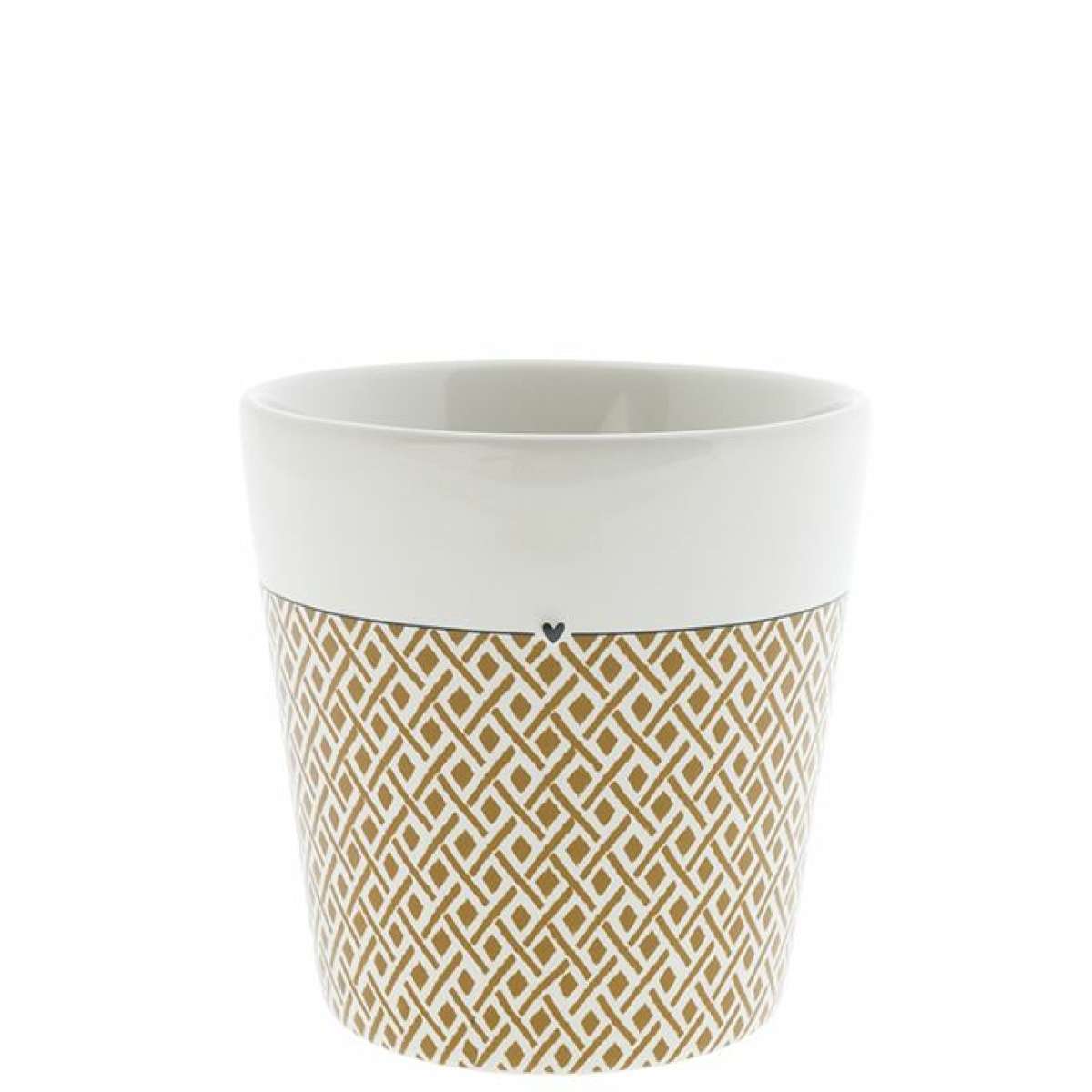 Immagine del prodotto Tazza Bicchiere in Ceramica Rombetti Caramello con Cuoricino | Bastion Collections