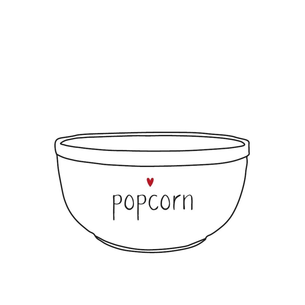 Immagine del prodotto Insalatiera in Ceramica Popcorn Cuore ø20 cm x h 9,5 cm | Simple Day