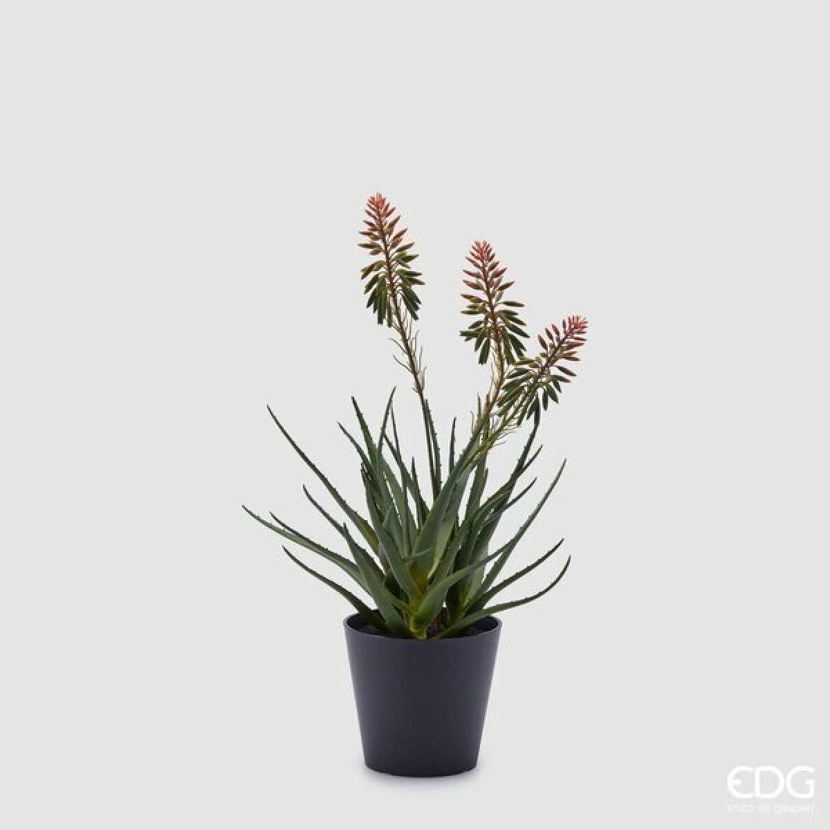Immagine del prodotto Aloe Artificiale con Fiori in Vaso h 50 cm | EDG Enzo De Gasperi