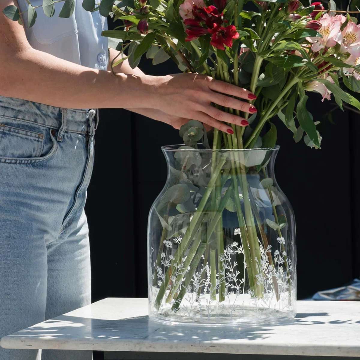 Immagine del prodotto Vaso in Vetro Trasparente Primavera LARGE  ø 25x h 28 cm | Simple Day